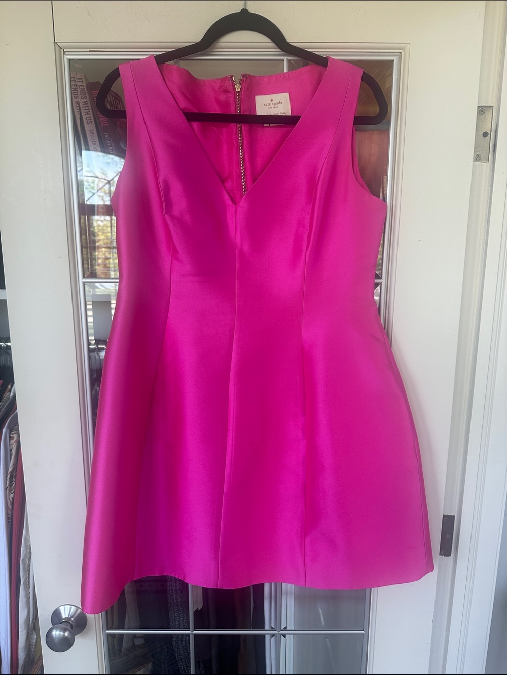 kate spade Bright Fuchsia A-Line V-Neck Dress